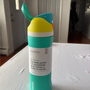 Owala Aqua Insulated Water Bottle with Straw Freesip 24oz